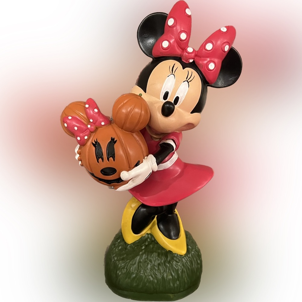 Disney Halloween Jack O’ Lantern Minnie Mouse Statue Pumpkin Head